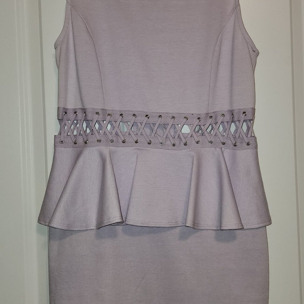 Lavender mini cocktail dress